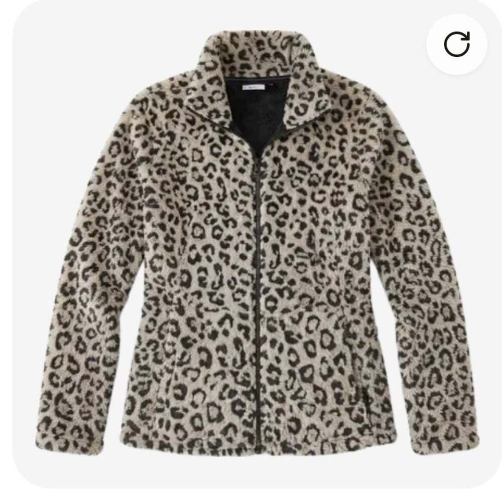 Hot Chillys Leopard Print Fleece Full Zip Jacket